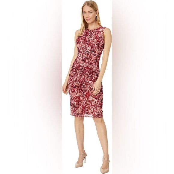 Vince Camuto Ruched Mesh Bodycon Dress - Picture 1 of 12